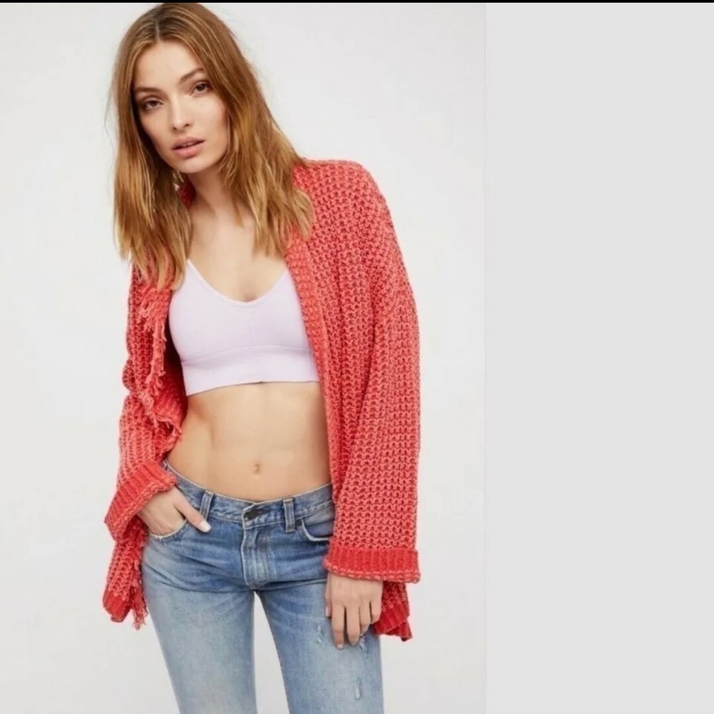 Free People I’ll Be Around Silk-Blend Cardigan size Small - Picture 2 of 12